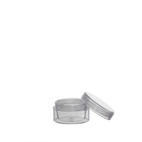 Pote Plástico Cristal Protetor Labial Este pote plástico é produzido com o material cristal e comumente utilizado para armazenar protetor labial, batons em pasta, sombras cremosa, etc. O seu uso varia de acordo com a precisão do consumidor.